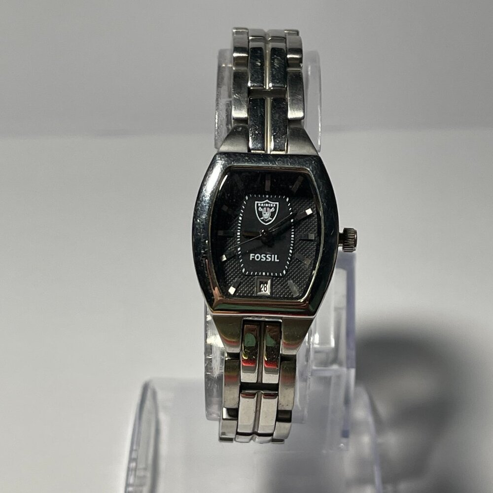 Las Vegas Raiders NFL Stainless-Steel Bracelet Watch by Fossil !!NEW!! (RARE)